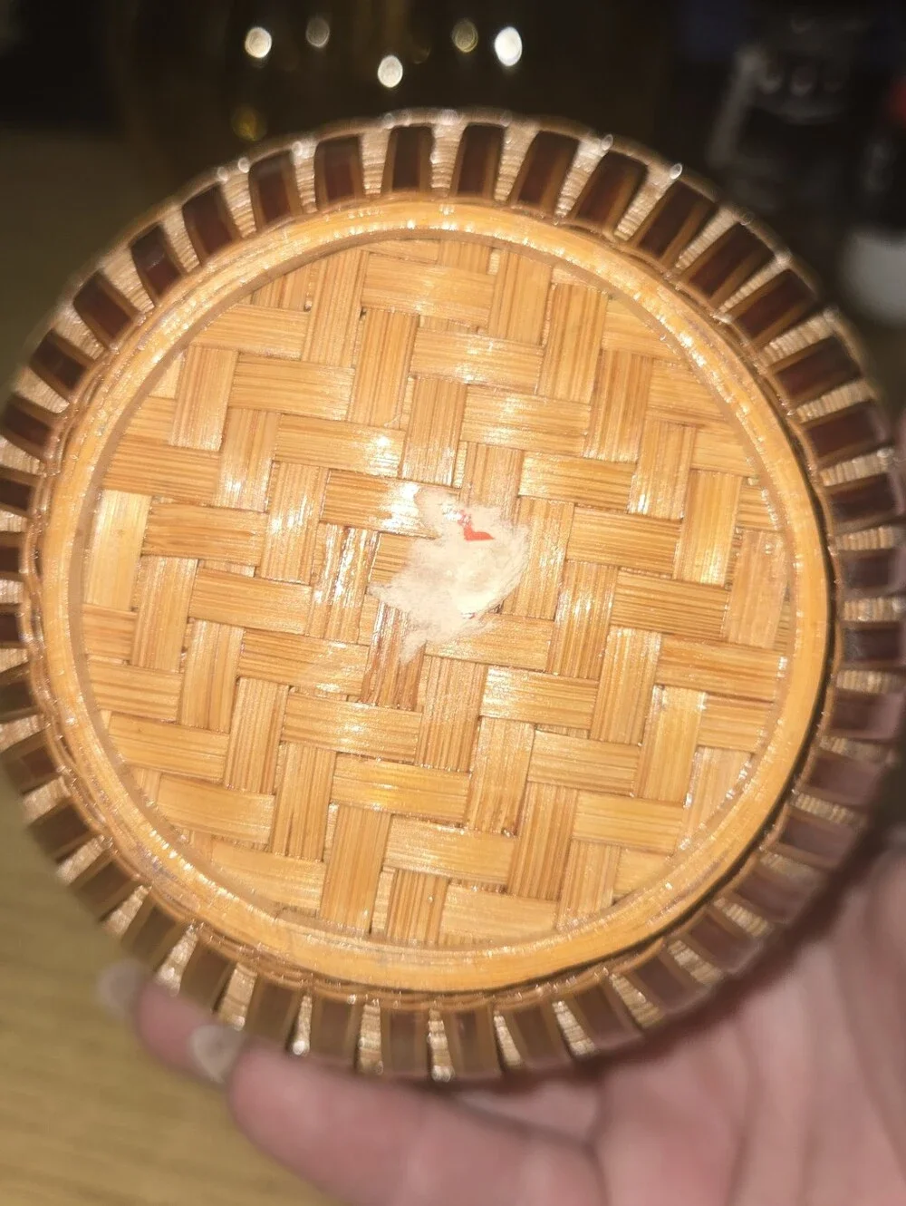 Handwoven Brown Rattan Apple Accent Decorative Home Accent
